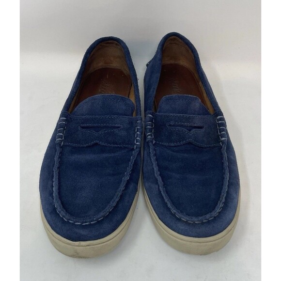 Johnnie-O Mens Santa Monica Blue Suede Loafer Casual Dress Style JMFW1720 Sz 8 M